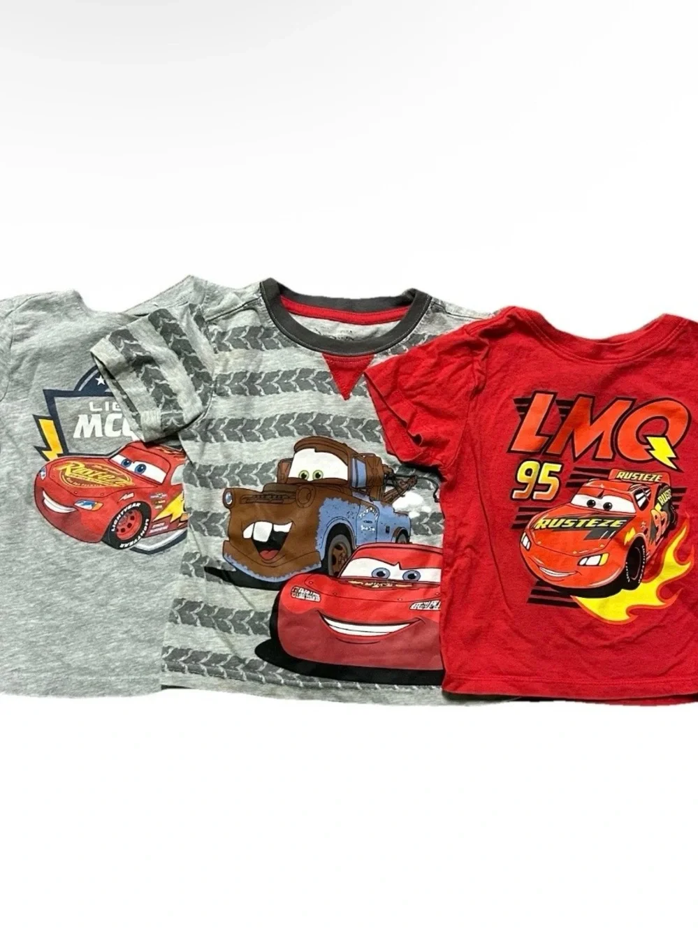 Toddler Disney Pixar Lightening McQueen Cars Tow Mater T Shirts Size 2T